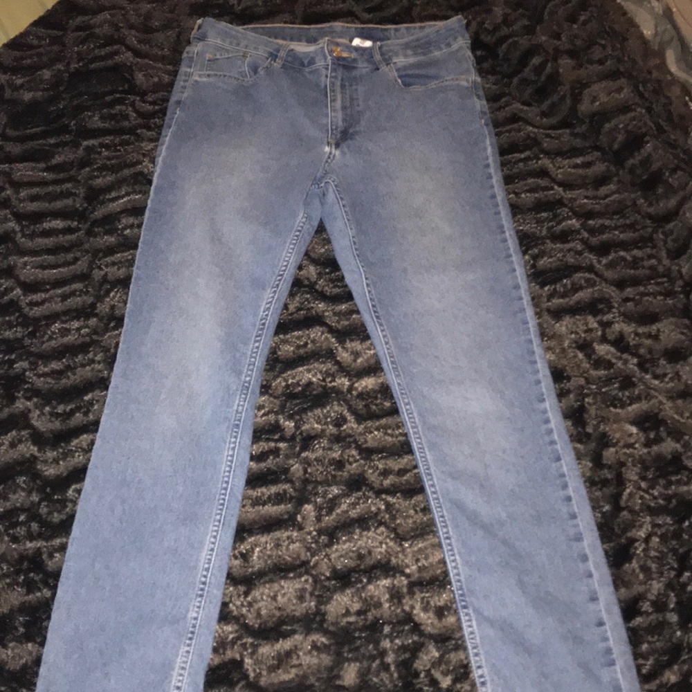 High rise h&m medium wash jeans